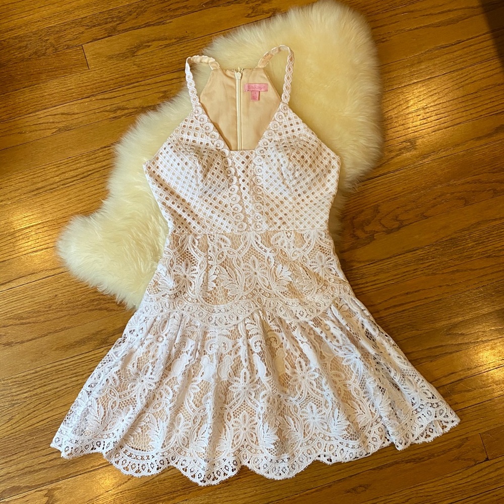 Lilly Pulitzer Adella Dress Resort White Lace